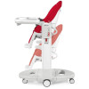 Peg Perego Tatamia Follow Me - стульчик для кормления, шезлонг для новорожденных, кресло-качалка (регулировка по высоте, наклон спинки, регулировка подножки), чехол из экокожи • Fragola