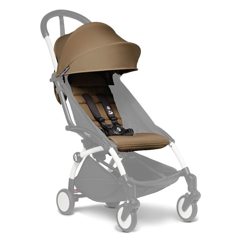 Stokke YOYO 6+ - комплект текстиля (капюшон, дополнительная мягкая вкладка) • Toffee