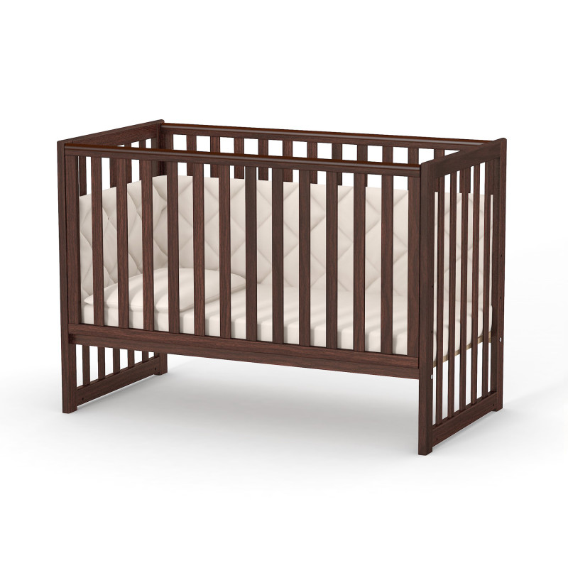 Veres LD13 | Верес ЛД13 - дитяче ліжечко, рухома бічна стінка (120x60 см) • Walnut | Горіховий