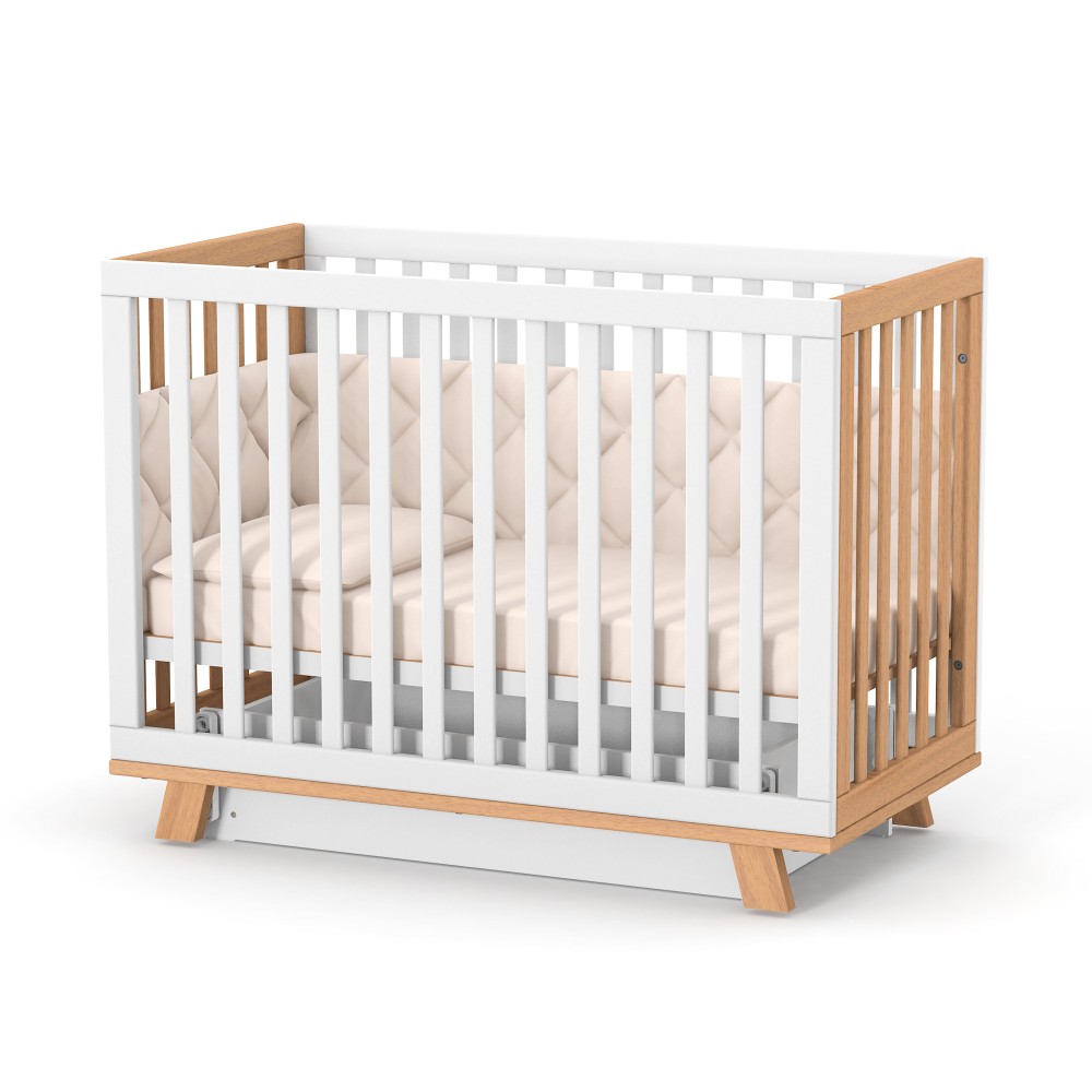 Veres Manhattan | Верес Манхеттен - дитяче ліжечко (120x60 см) • White Natural | Біло-буковий