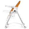 Peg Perego Prima Pappa Follow Me - стульчик для кормления с функцией шезлонга, регулировка высоты и наклона, съемный столик, 4 колеса • Arancia