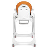 Peg Perego Prima Pappa Follow Me - стульчик для кормления с функцией шезлонга, регулировка высоты и наклона, съемный столик, 4 колеса • Arancia