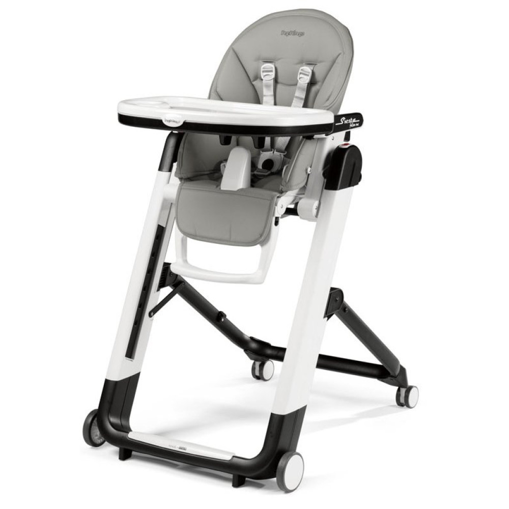 Peg Perego Siesta Follow Me - стульчик для кормления и шезлонг, 9 положений высоты, экокожа • Ice