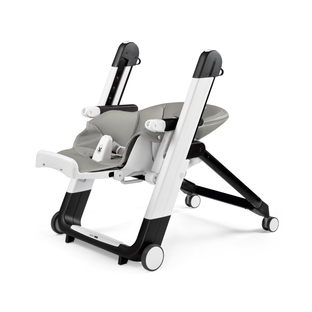 Peg Perego Siesta Follow Me - стульчик для кормления и шезлонг, 9 положений высоты, экокожа • Ice