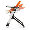 Peg Perego Siesta Follow Me - стульчик для кормления и шезлонг, 9 положений высоты, экокожа • Arancia