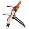 Peg Perego Siesta Follow Me - стульчик для кормления и шезлонг, 9 положений высоты, экокожа • Arancia