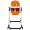 Peg Perego Siesta Follow Me - стульчик для кормления и шезлонг, 9 положений высоты, экокожа • Arancia
