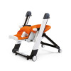 Peg Perego Siesta Follow Me - стульчик для кормления и шезлонг, 9 положений высоты, экокожа • Arancia