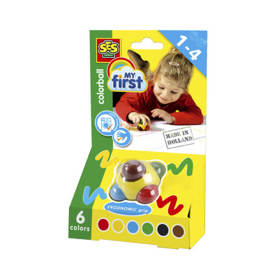 SES Creative My first Чарівна кулька - кольорові олівці в одному корпусі, 6 кольорів (00242S)
