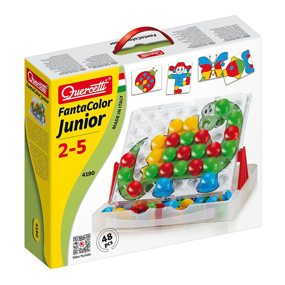 Quercetti Fantacolor Junior 48 фишек, кейс - набор для занятий мозаикой (4190-Q) Quercetti Fantacolor Junior 48 фишек, кейс - набор для занятий мозаикой (4190-Q)