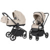 Carrello Epica CRL-8510 - універсальна коляска 2 в 1, реверсивний прогулянковий блок, великі гумові колеса, сумка-пеленатор • Almond Beige