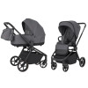 Carrello Epica CRL-8510 - детская коляска 2 в 1, реверсивный прогулочный блок, большие резиновые колёса, сумка-пеленатор • Iron Grey