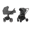 Carrello Epica CRL-8510 - детская коляска 2 в 1, реверсивный прогулочный блок, большие резиновые колёса, сумка-пеленатор • Iron Grey
