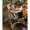 Carrello Caramel CRL-9501/3 - стульчик для кормления на колесиках (мягкий матрасик, корзина для игрушек) • Cream Beige