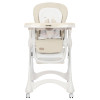 Carrello Caramel CRL-9501/3 - стульчик для кормления на колесиках (мягкий матрасик, корзина для игрушек) • Cream Beige
