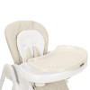 Carrello Caramel CRL-9501/3 - стульчик для кормления на колесиках (мягкий матрасик, корзина для игрушек) • Cream Beige