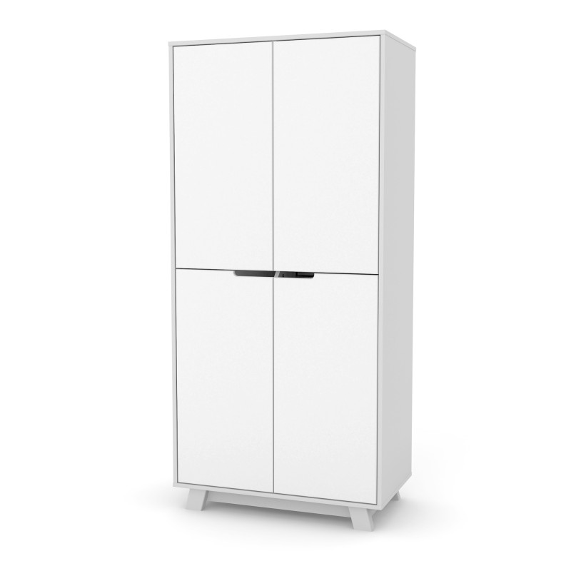 Veres Manhattan | Верес Манхэттен 850 - детский шкаф (85x47x182.5 см) • White Grey | Бело-серый
