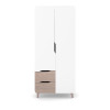Veres Sydney | Верес Сидней - детский шкаф, двухдверный (85x47x194 см) • Cappuccino White | Капучино-белый