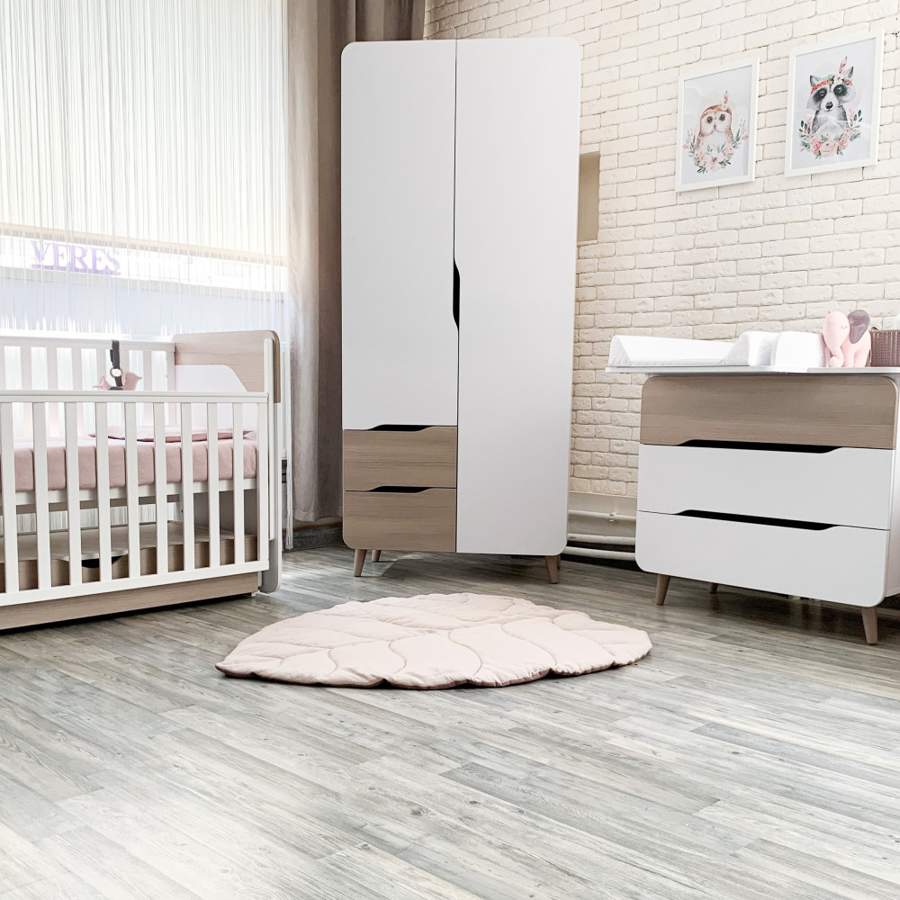 Veres Sydney | Верес Сидней - детский шкаф, двухдверный (85x47x194 см) • Cappuccino White | Капучино-белый