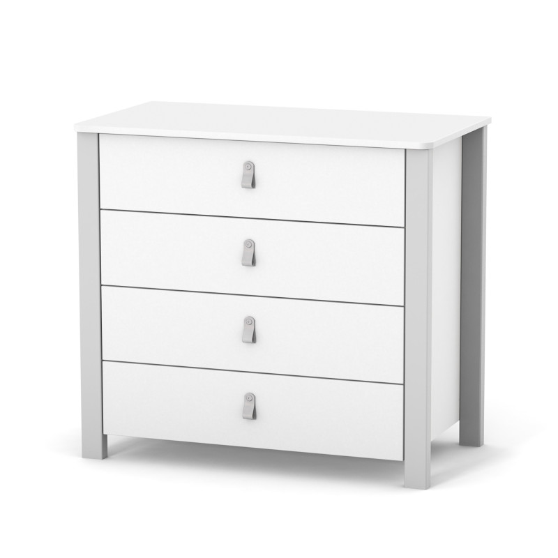 Veres Monaco | Верес Монако 900 - дитячий комод (90 см) • White Grey | Біло-сірий