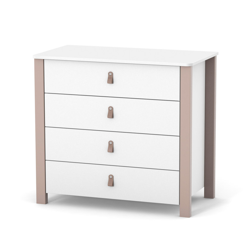 Veres Monaco | Верес Монако 900 - дитячий комод (90 см) • Cappuccino White | Капучіно-білий
