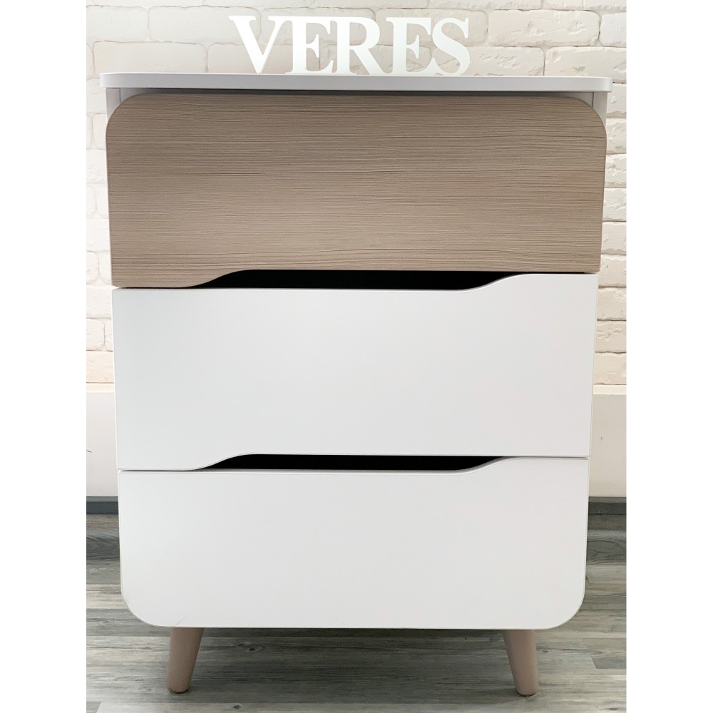 Veres Sydney | Верес Сидней 600 - детский комод (60 см) • Cappuccino White | Капучино-белый
