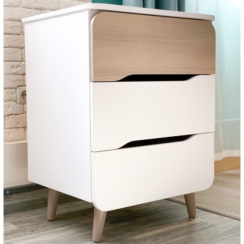 Veres Sydney | Верес Сидней 600 - детский комод (60 см) • Cappuccino White | Капучино-белый