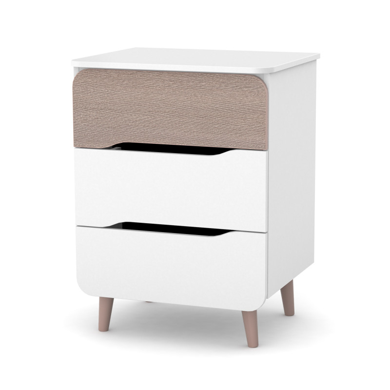 Veres Sydney | Верес Сидней 600 - детский комод (60 см) • Cappuccino White | Капучино-белый