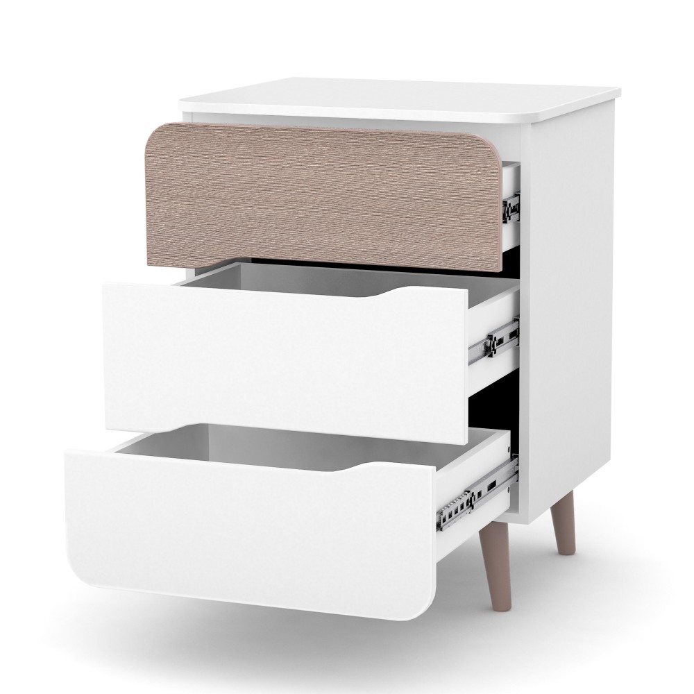 Veres Sydney | Верес Сидней 600 - детский комод (60 см) • Cappuccino White | Капучино-белый