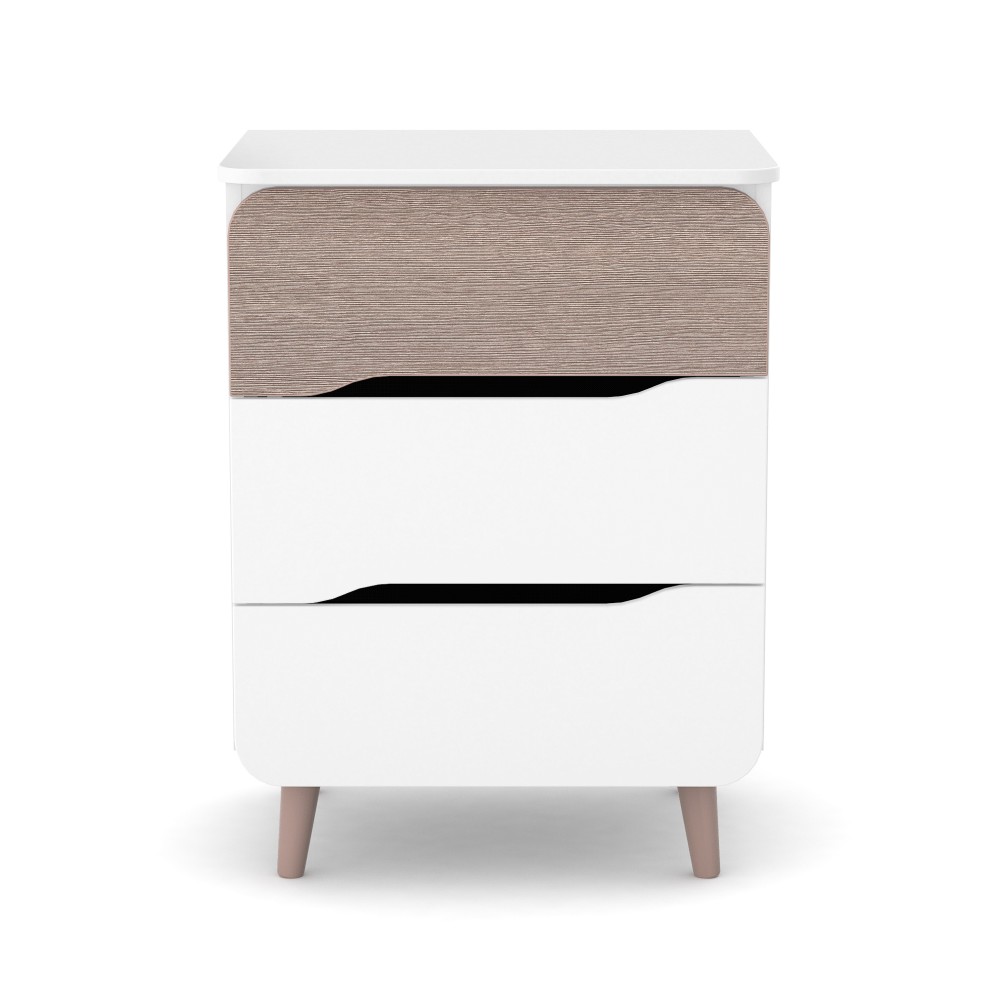 Veres Sydney | Верес Сидней 600 - детский комод (60 см) • Cappuccino White | Капучино-белый