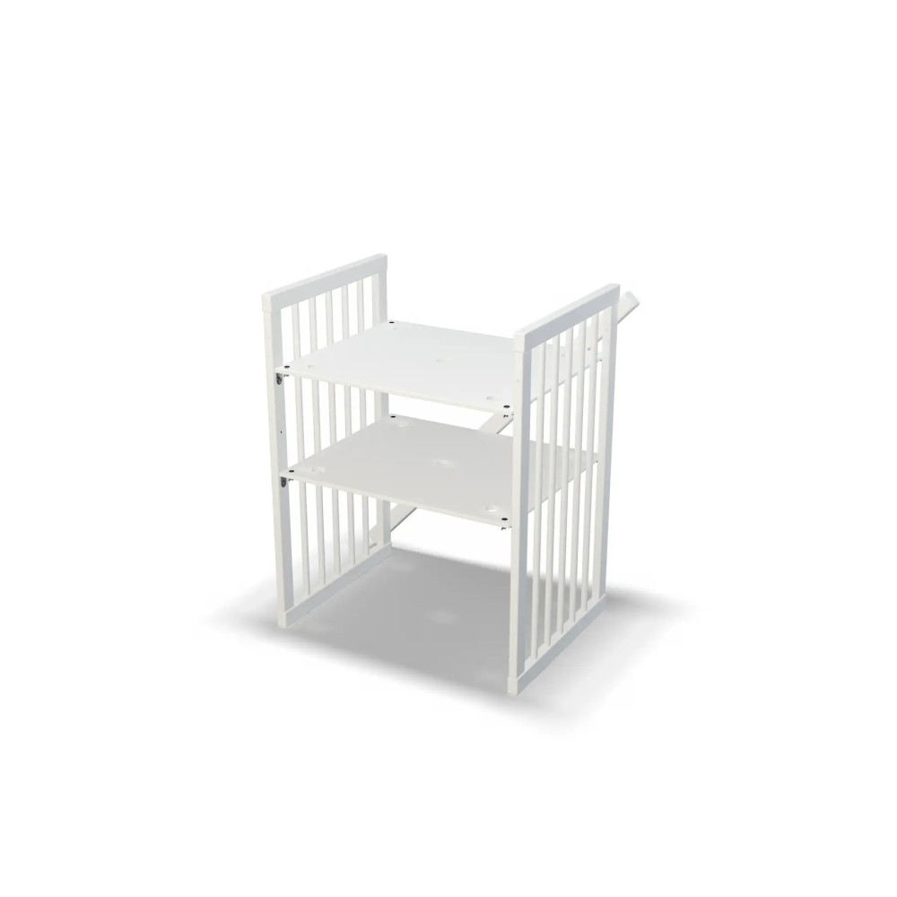Ліжечко-трансформер IngVart Smart Bed Round 9в1 Eco line з іонами срібла, біле