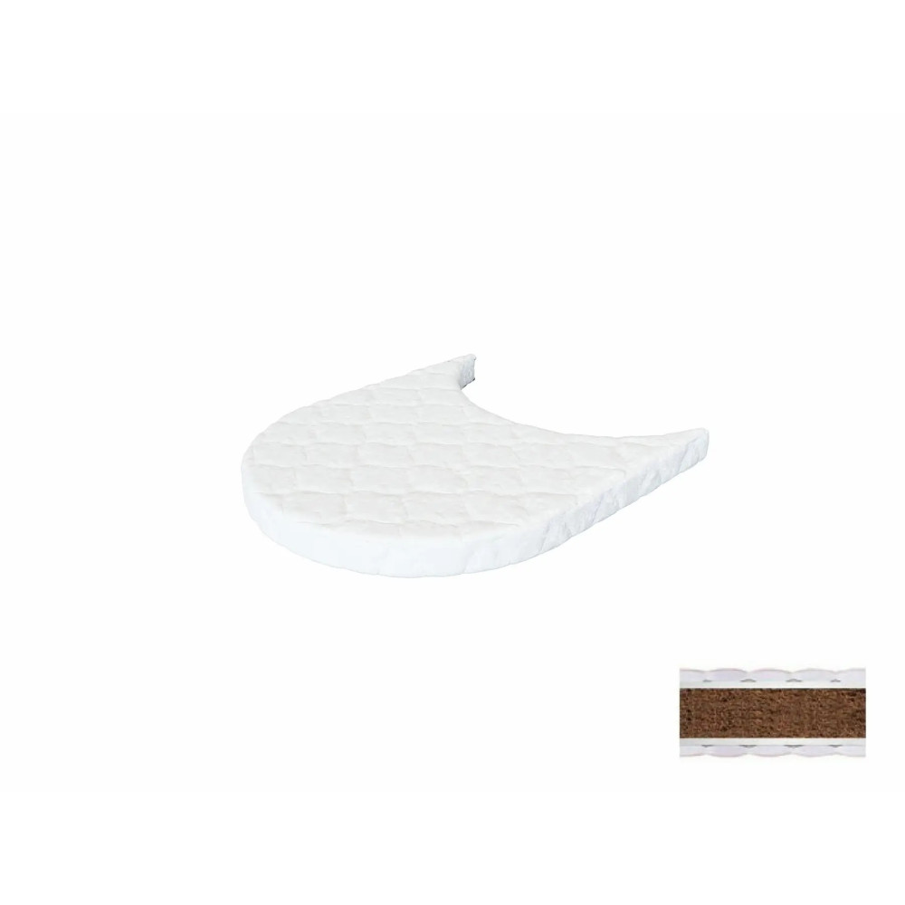 Додаткова секція півмісяць IngVart для матраца на ліжечко Smart Bed 60/72х65 см, кокос