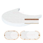 Дополнительная секция полумесяц IngVart для матраса на кроватку Smart Bed 60/72х65 см, кокос-поролон