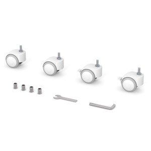 Veres | Верес - комплект колес для кроватки (колеса нельзя использовать вместе с маятником или ящиком) • White | Белый