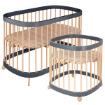 Дитяче ліжко-трансформер Tweeto 7 в 1 Graphite with Natural Дитяче ліжко-трансформер Tweeto 7 в 1 Graphite with Natural