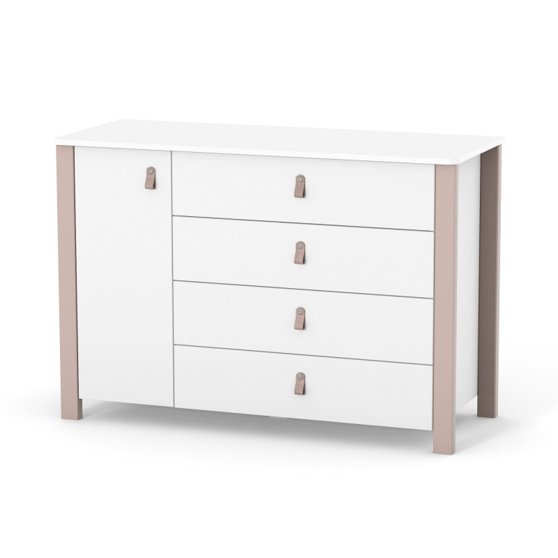 Veres Monaco | Верес Монако 1200  - дитячий комод (120 см) • Cappuccino White | Капучино-білий