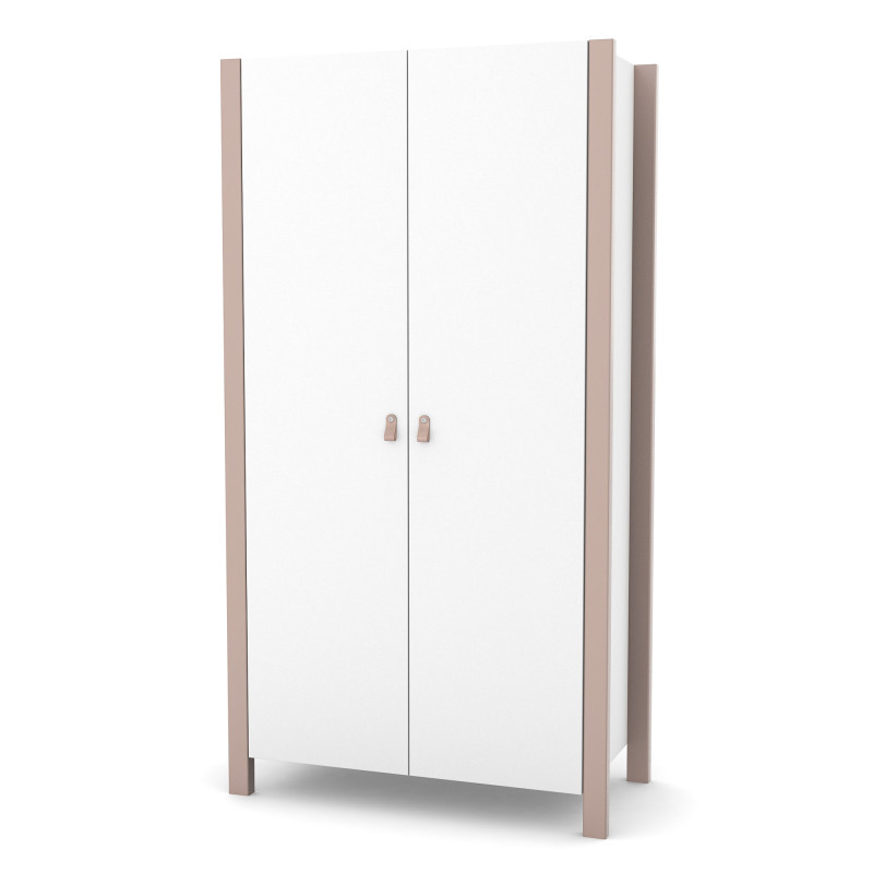 Veres Monaco | Верес Монако 960 - дитяча шафа для речей, дводверна (96х47х180 см) • Cappuccino White | Капучино-білий