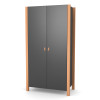 Veres Monaco | Верес Монако 960 - детский шкаф для вещей, двухдверный (96х47х180 см) • Anthracite Natural | Темно-серый