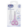 Chicco Baby Nail Scissors - детские ножницы для ногтей с защитным колпачком, с рождения • Розовый