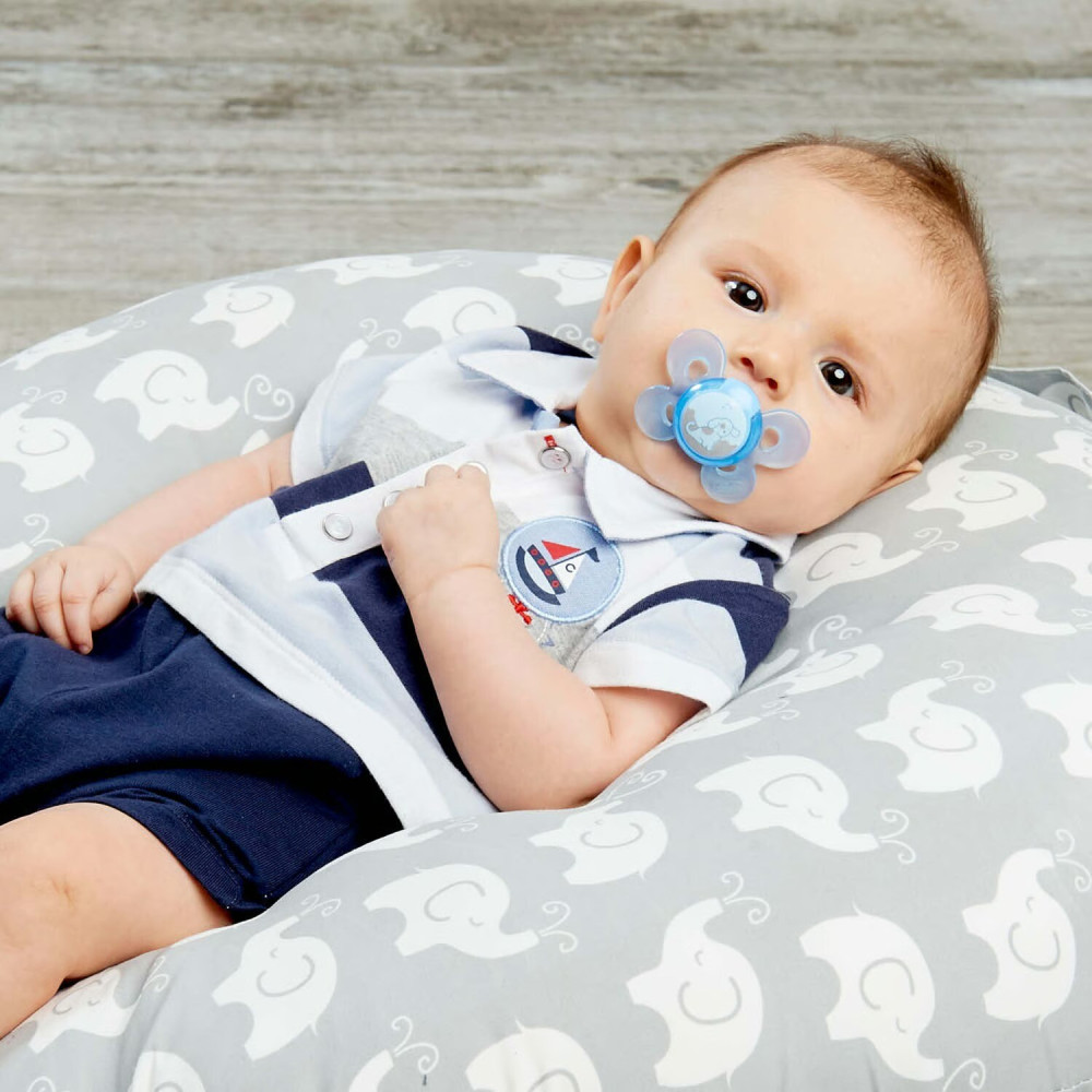 Chicco Physio Comfort 2-6 мес., 1 шт. - ортодонтическая силиконовая пустышка с контейнером • Голубой