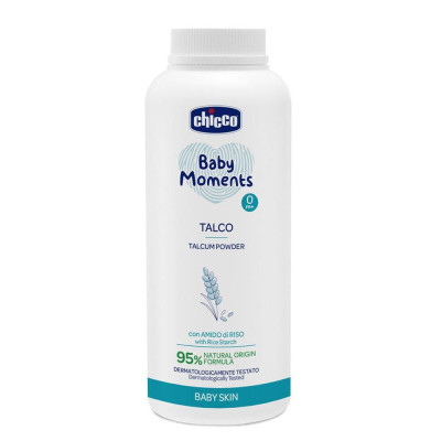 Chicco Baby Moments Тальк 150 г - защитный детский тальк с рисовым крахмалом