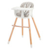 Kinderkraft Sienna - стульчик для кормления 2в1 • Gray (KKKSIENGRY0000)