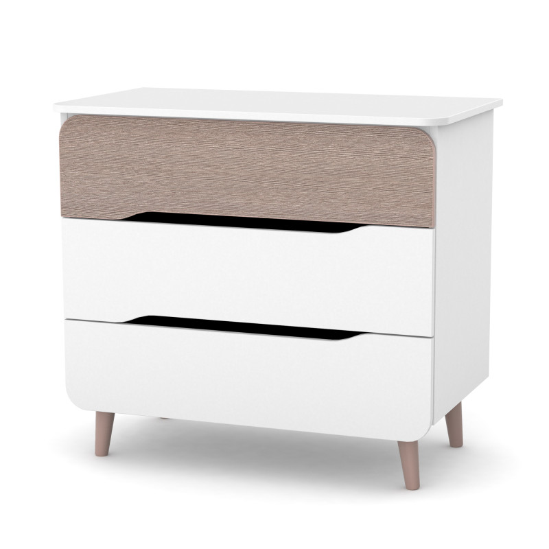 Veres Sydney | Верес Сидни 900 - детский комод (90 см) • Cappuccino White | Капучино-белый