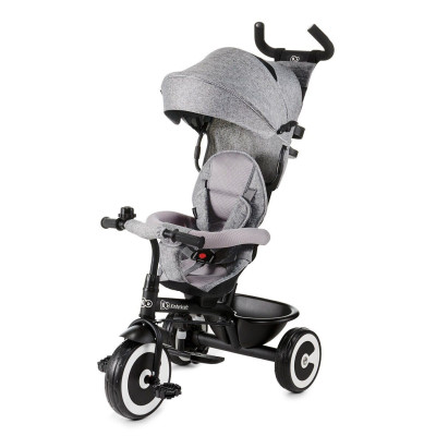 Kinderkraft Aston - трехколесный велосипед с родительской ручкой и поворотным сиденьем (от 9 месяцев до 5 лет) • Grey (KKRASTOGRY0000)