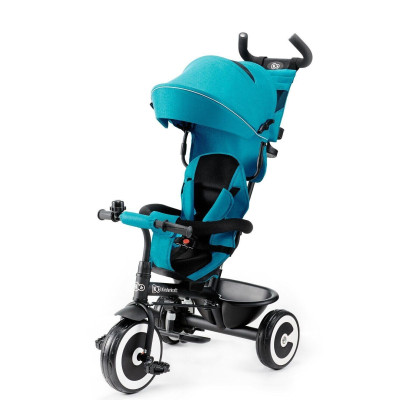Kinderkraft Aston - трехколесный велосипед с родительской ручкой и поворотным сиденьем (от 9 месяцев до 5 лет) • Turquoise (KKRASTOTRQ0000)