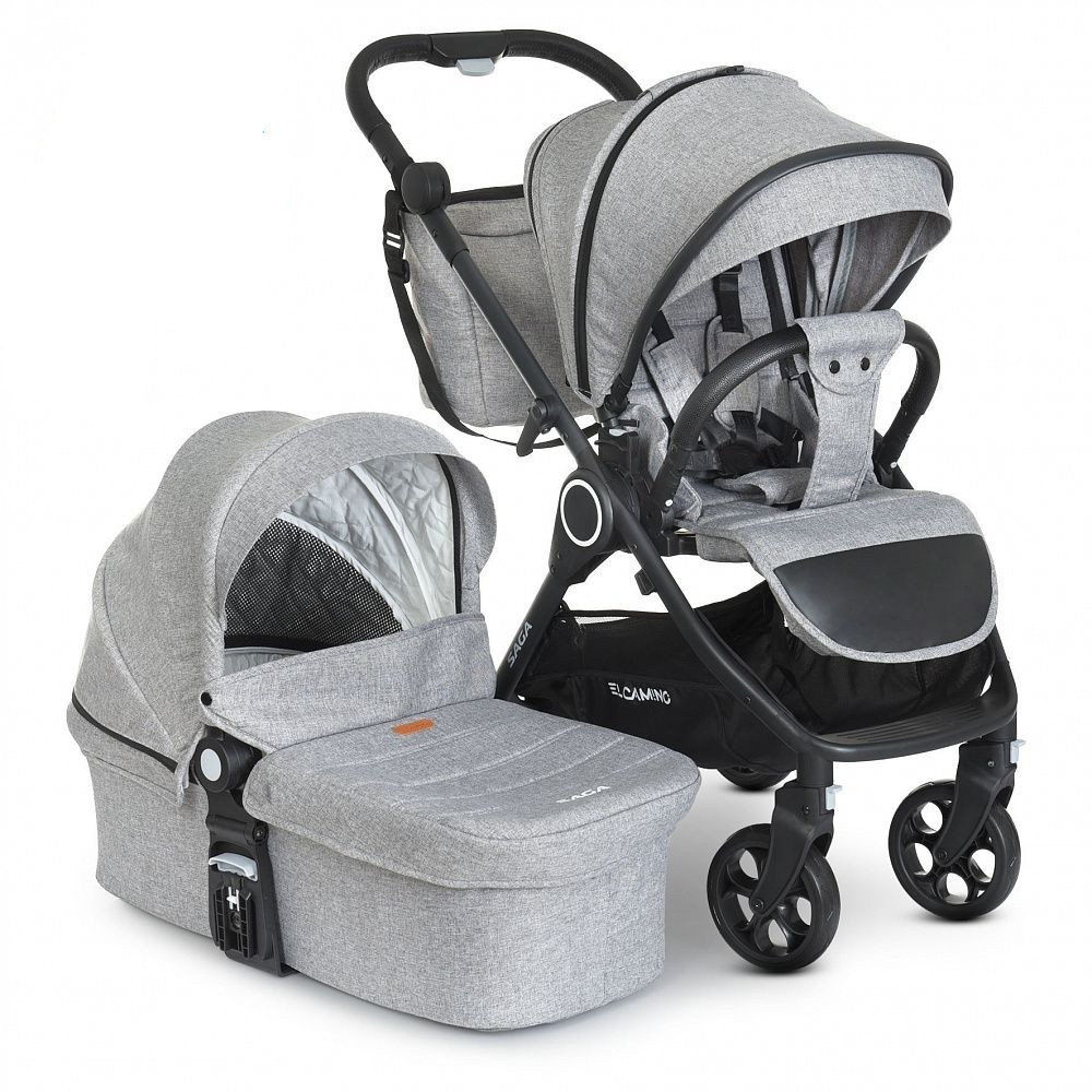 Коляска 2 в 1 El Camino Saga ME 1085 Gray