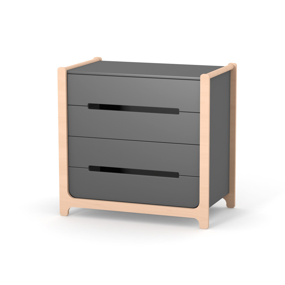 Veres Nice | Верес Ницца 900 - детский комод (90 см) • Anthracite Natural | Темно-серый