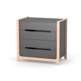 Veres Nice | Верес Ницца 900 - детский комод (90 см) • Anthracite Natural | Темно-серый