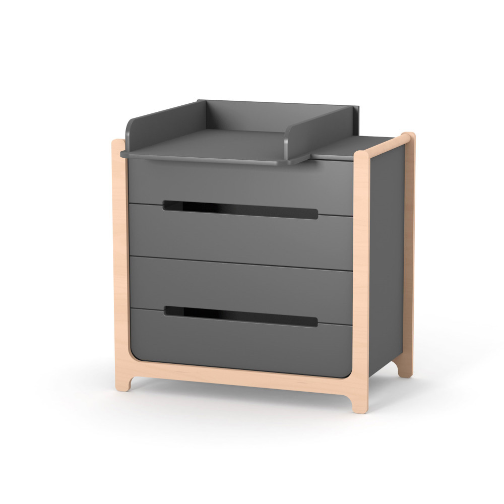 Veres Nice | Верес Ницца 900 - детский комод (90 см) • Anthracite Natural | Темно-серый