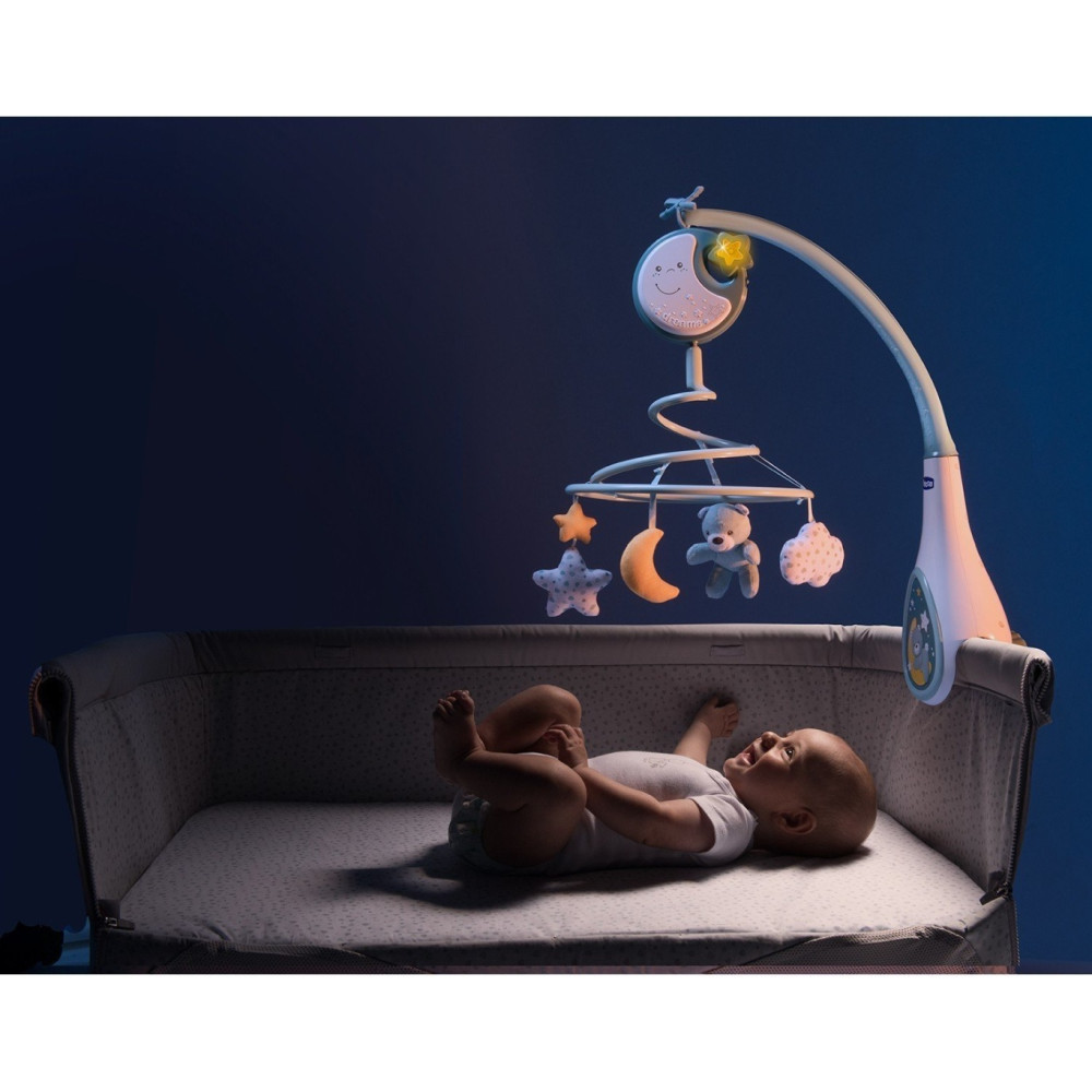 Chicco Next2Dreams - музыкальный мобиль на кроватку с ночником • Голубой Chicco Next2Dreams - музыкальный мобиль на кроватку с ночником • Голубой